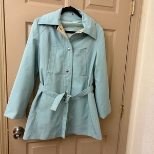 Vintage from the 60s JEROLD Light Blue Belted Coat